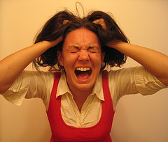 a person undergoing extreme mental, not physiacl stress